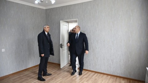 Samir Nuriyev&nbsp;Xocavənddə təmir olunmuş fərdi evə baxdı