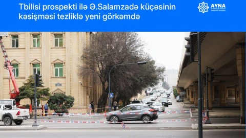 Paytaxtın bu prospektində hərəkət sxemi dəyişir