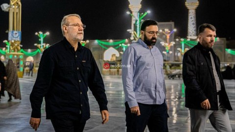 Laricani, oğlu və təhlükəsizlik rəisi - SON FOTO
