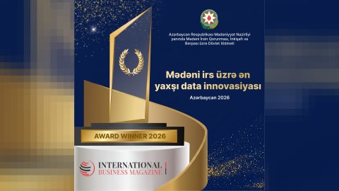 Dövlət Xidməti mədəni irs üzrə&nbsp;beynəlxalq mükafata layiq görülüb