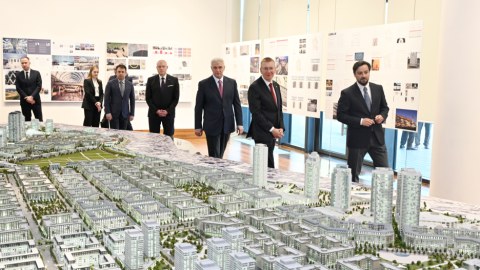 Latviya Prezidenti &ldquo;Bakı Ağ Şəhər&rdquo;də - FOTOLAR