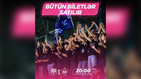 &ldquo;Sabah&rdquo; - &ldquo;Qarabağ&rdquo; matçına bütün biletlər satılıb