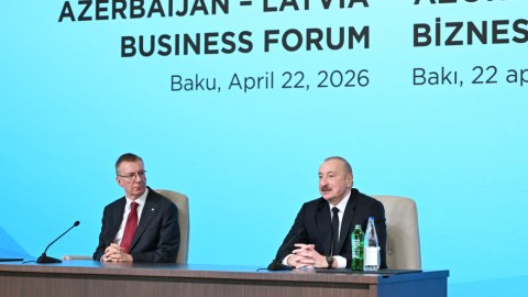 Azərbaycan-Latviya biznes-forumu keçirilib - FOTOLAR