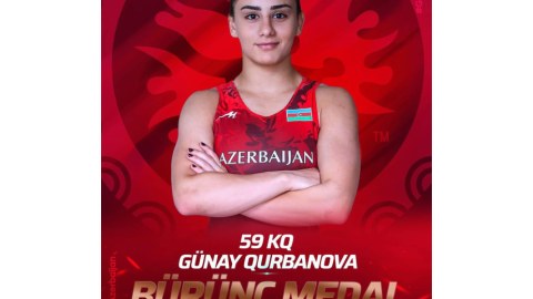 Azərbaycanın qadın güləşçisi Avropa üçüncüsü olub