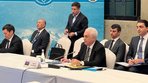 Cavid Qurbanov Bişkekdə Beynəlxalq Nəqliyyat Forumunda - FOTO