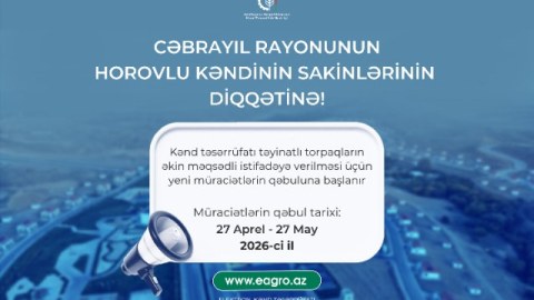 Cəbrayıl sakinlərinin nəzərinə! -&nbsp;Qəbul başlanılır