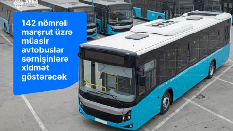 İctimai nəqliyyatda yenilik: bu xəttə yeni avtobuslar verildi