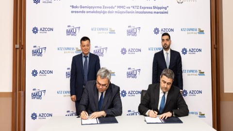 &ldquo;Bakı Gəmiqayırma Zavodu&rdquo; və &ldquo;KTZ Express Shipping&rdquo; arasında müqavilə imzalandı