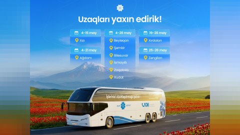 Mayda Səyyar ASAN xidmətin fəaliyyət göstərəcəyi ünvanlar