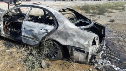 Sarayda maşın partladı, xəsarət alan var