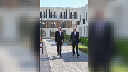 Prezident Zəngilanın ilk yaşayış kompleksində - FOTOLAR