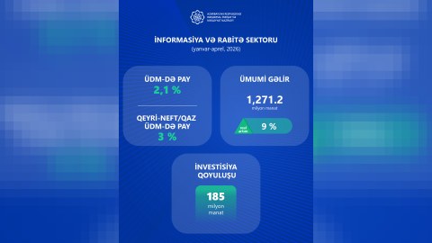 İKT sektorunun gəlirlərində informasiya xidmətlərinin payı artır