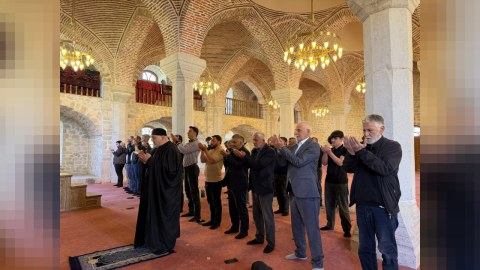 Şuşada bayram namazı qılındı