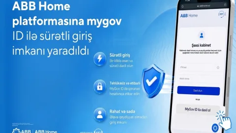 ABB Home platformasına Mygov ID ilə daha sürətli giriş imkanı!