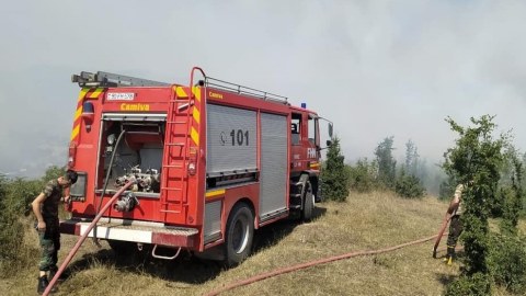 Kürdəmirdə açıq ərazidə yanğın