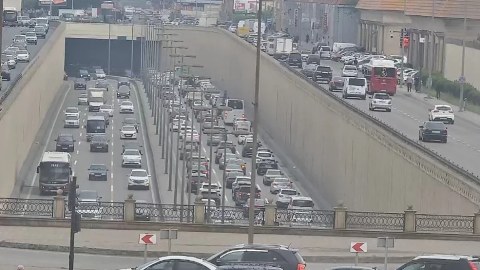 Bakının 12 əsas yolunda tıxac var