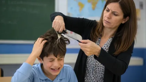 Müəllimin şagirdin başına saqqız yapışdırdığı iddiasına cavab