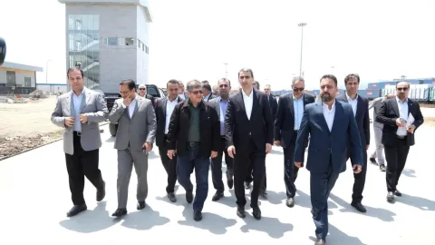 Azərbaycanla İranın dəmir yolu rəsmiləri Astara Terminalında - FOTOLAR