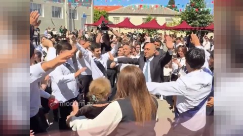 Nazirin məzunlarla &ldquo;Son zəng&rdquo; rəqsi - VİDEO