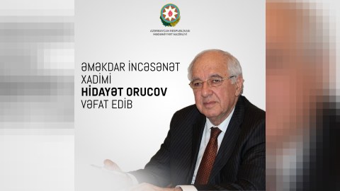 Mədəniyyət Nazirliyindən Hidayət Orucovun ailəsinə başsağlığı