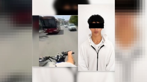 Təhlükəli motosiklet sürücüsü saxlanıldı