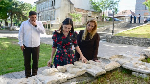 Leyla Əliyeva Şəkidəki məşhur məkanda - FOTOLAR