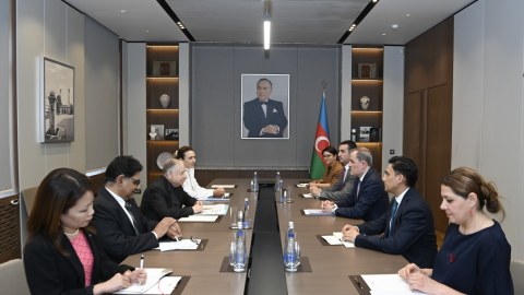 Ceyhun Bayramov BMT Baş katibinin xüsusi elçisi ilə görüşüb