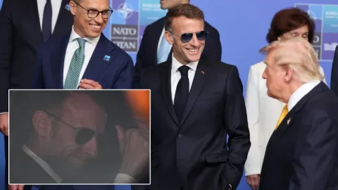 The SECRET of Macron's glasses - that's why he didn't take them off