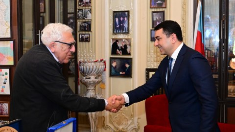 Adil Kərimli Azərbaycan Yazıçılar Birliyinin sədri Anarla görüşüb