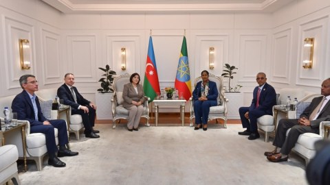 Spiker Sahibə Qafarova Efiopiyaya getdi - FOTO
