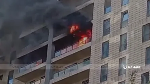 "Port Baku"da binada yanğın olub - YENİLƏNİB