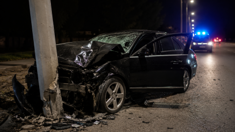 "Mercedes" işıq dirəyinə çırpıldı: Ana öldü, oğlu ağır yaralandı