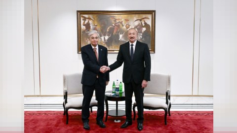 İlham Əliyevlə Tokayev görüşüb - GÖRÜNTÜ&nbsp;