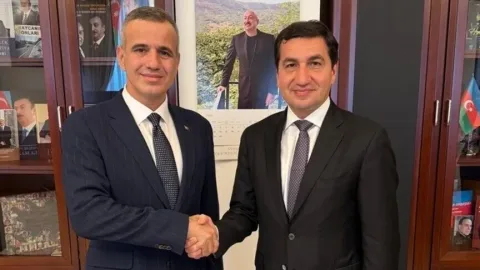 Hikmət Hacıyev Fərhat Pirinççini qəbul etdi - FOTOLAR