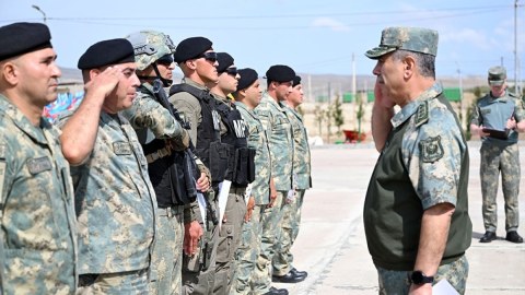 Zakir Həsənov hərbi polislərlə görüşdü, tapşırıqlar verdi - GÖRÜNTÜ