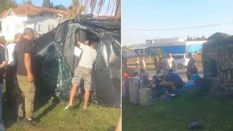 Antalyada qəza: 17 nəfər xəsarət alıb 