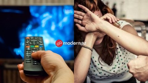 Bakıda mütəxəssis televizorun kanalını dəyişən arvadını vəhşicəsinə döydü