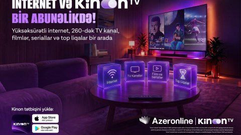 Azeronline abunəçiləri Kinon TV-dən ödənişsiz istifadə edəcək