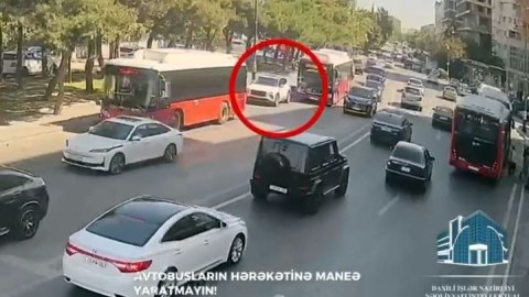Avtobus zolağına girən sürücülərə ciddi xəbərdarlıq