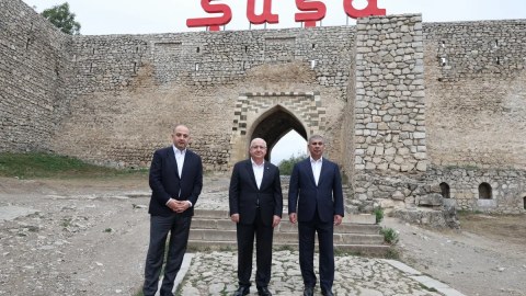 Yaşar Gülər, Zakir Həsənov və İrakli Çikovani Şuşada 
