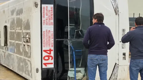 Sədərəkdə sərnişin avtobusu aşıb - Yaralılar var - VİDEO