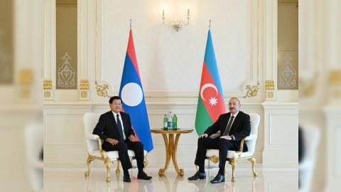 Azərbaycan və Laos prezidentlərinin təkbətək görüşü olub