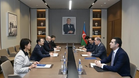 Ceyhun Bayramov AQEM-in Baş katibi ilə görüşdü - FOTO