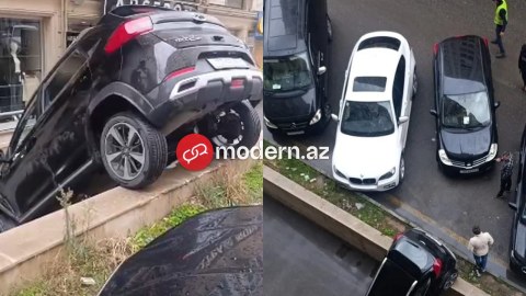 Xırdalanda avtomobil parklanma zamanı aşdı - VİDEO