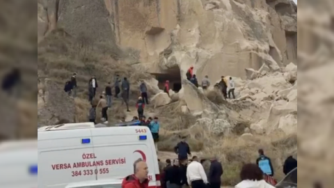 Kapadokyada qaya uçdu: ölənlər var - VİDEO - YENİLƏNİB