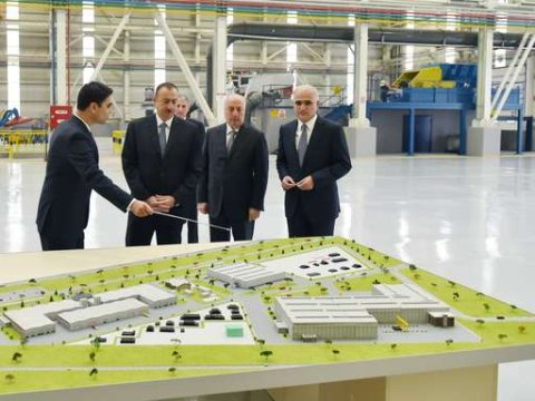 İlham Əliyev Sumqayıtda iki zavodun açılışında iştirak edib - FOTOLAR