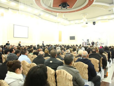  Azay Quliyevlə görüşdə yenə izdiham yaşandı-FOTOLAR