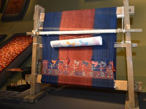 Mikayıl Cabbarov rusiyalı həmkarı ilə Xalça Muzeyində - FOTOLAR