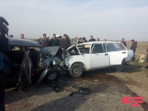 Goranboyda dəhşətli qəza - 4 ölü, 4 yaralı...