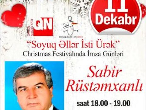 Sabir Rüstəmxanlı imza günü keçirir